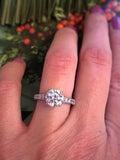 Reserved. Special listing for C. 2.10 carat 1.60 carat H SI2 center Diamond Engagement Ring. Appraised 19K. Offering layaway.