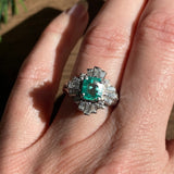 Emerald and Diamond Ballerina ring.