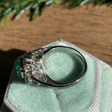 Emerald and Diamond Ballerina ring.