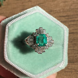 Emerald and Diamond Ballerina ring.