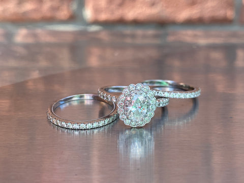 1.20 carat Oval Diamond double halo Neil Lane Engagement ring