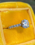 Reserved. Special listing for C. 2.10 carat 1.60 carat H SI2 center Diamond Engagement Ring. Appraised 19K. Offering layaway.