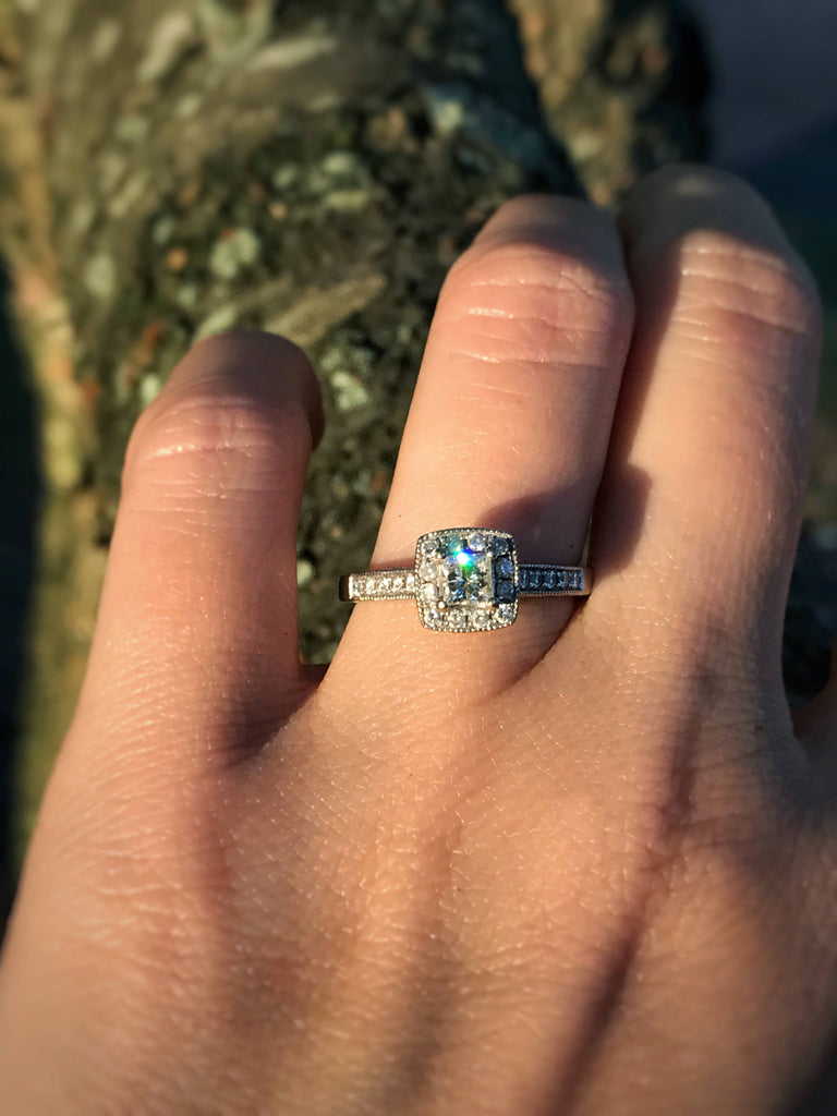 1/2 Carat Vintage-Inspired Oval Diamond Engagement Ring
